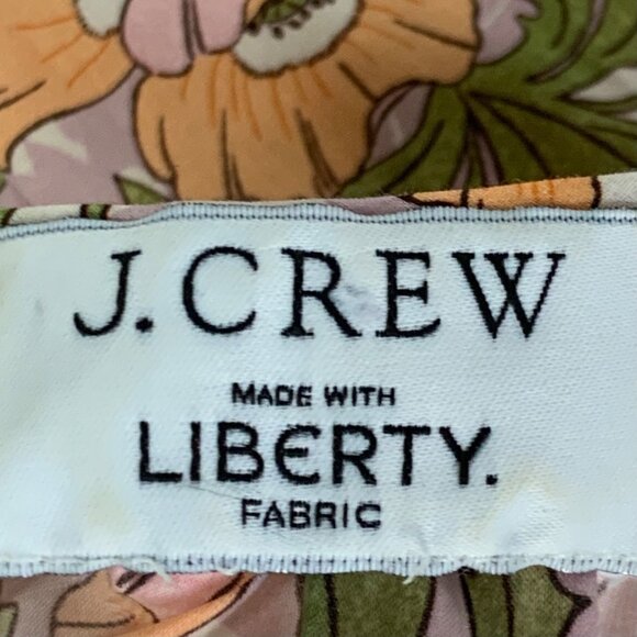 J. Crew Floral 3/4 Sleeve Mini Dress Smocked-waist Liberty® Butterfield Poppy - Picture 10 of 13